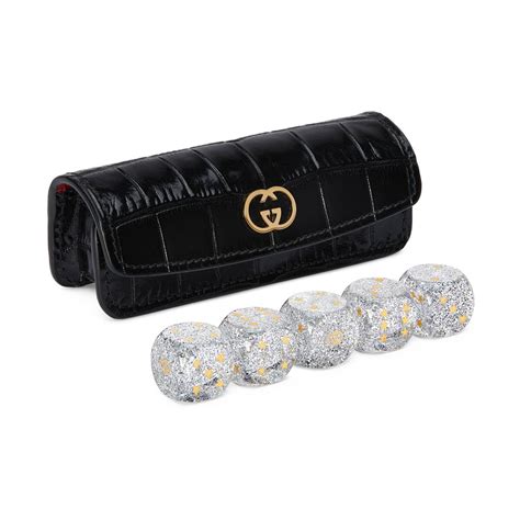 gucci würfel|Gucci Crocodile Dice Set With Interlocking G In Undefined.